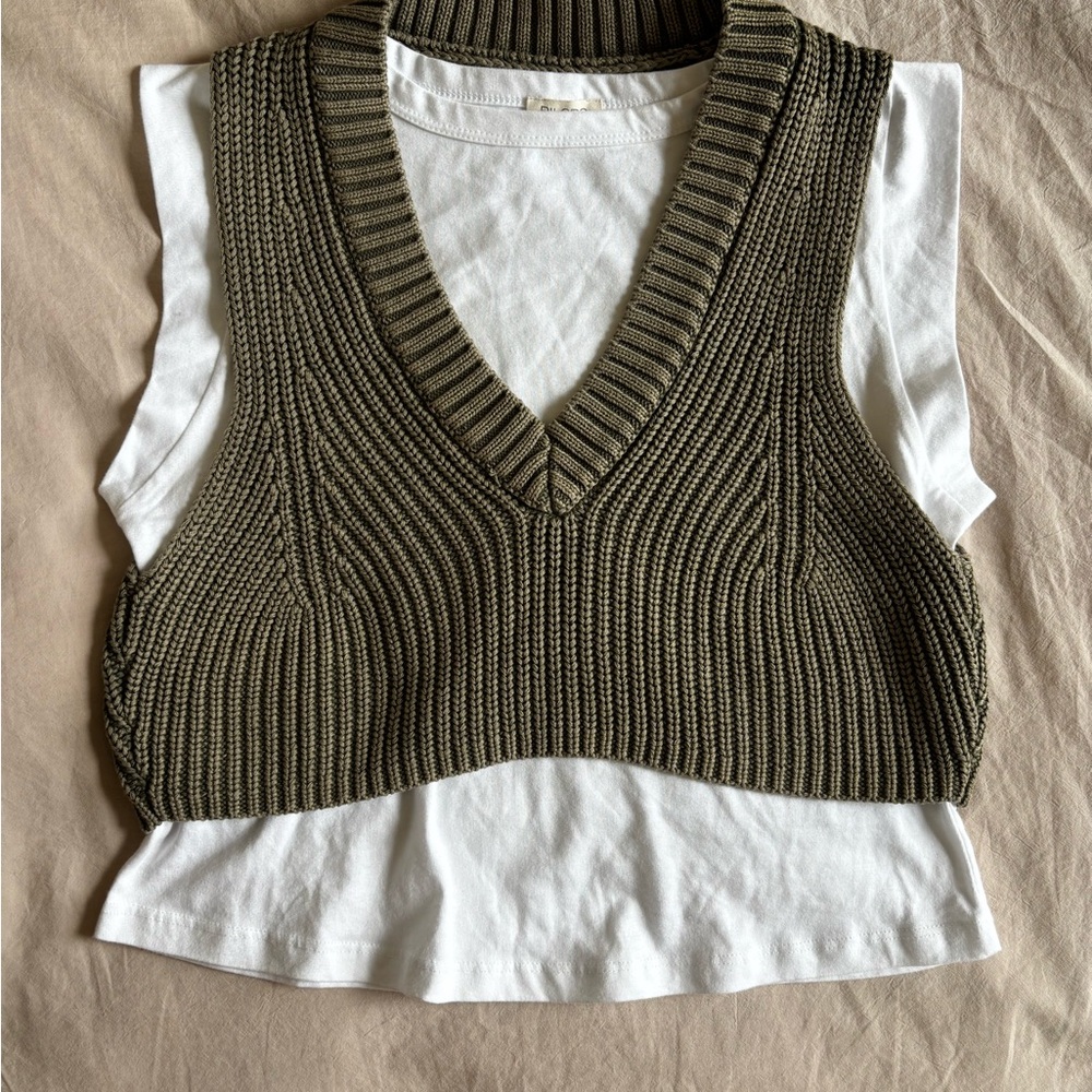 Pilcro Twofer Sweater Tee NWOT